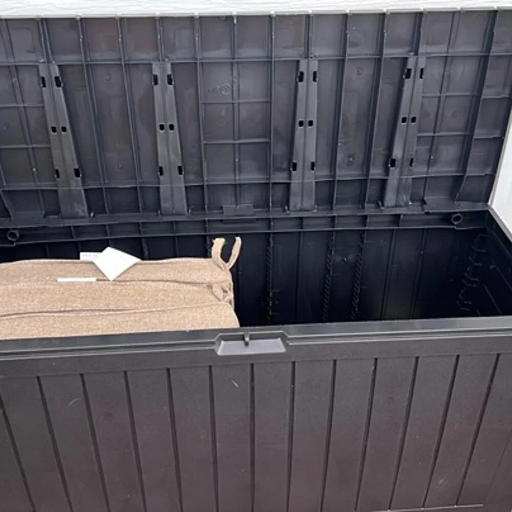NEW Resin Deck Box-Organization and Storage for Patio Furniture Outdoor Cushions - Picture 7 of 9